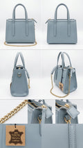 Bolso bandolera mini cuero azul cielo
